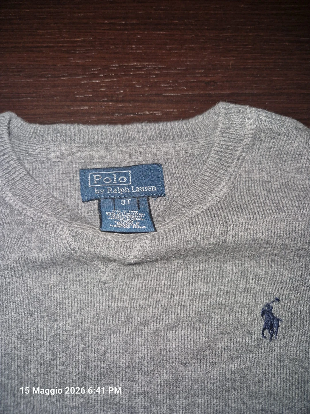 Polo Ralph Lauren Gray Crewneck Sweater 3T - photo 2