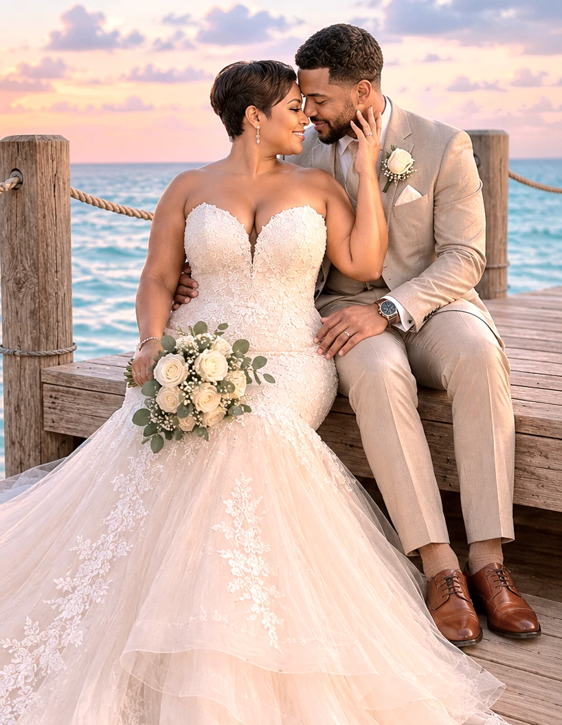 Bonnetta Wedding Dress Size 16-18 Ivory Lace Sweep Train - photo 2