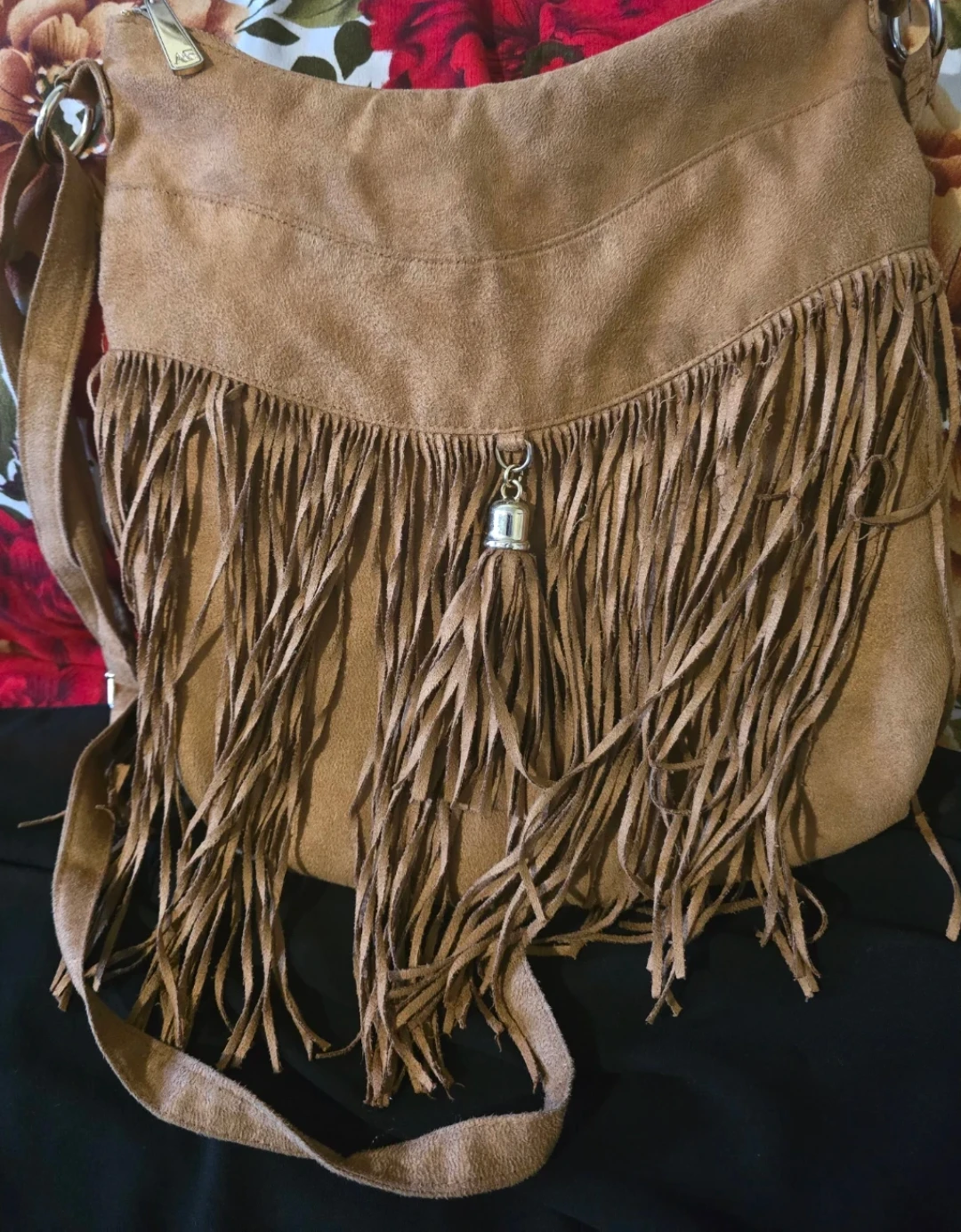 Brown Suede Fringe Crossbody Bag - photo 3