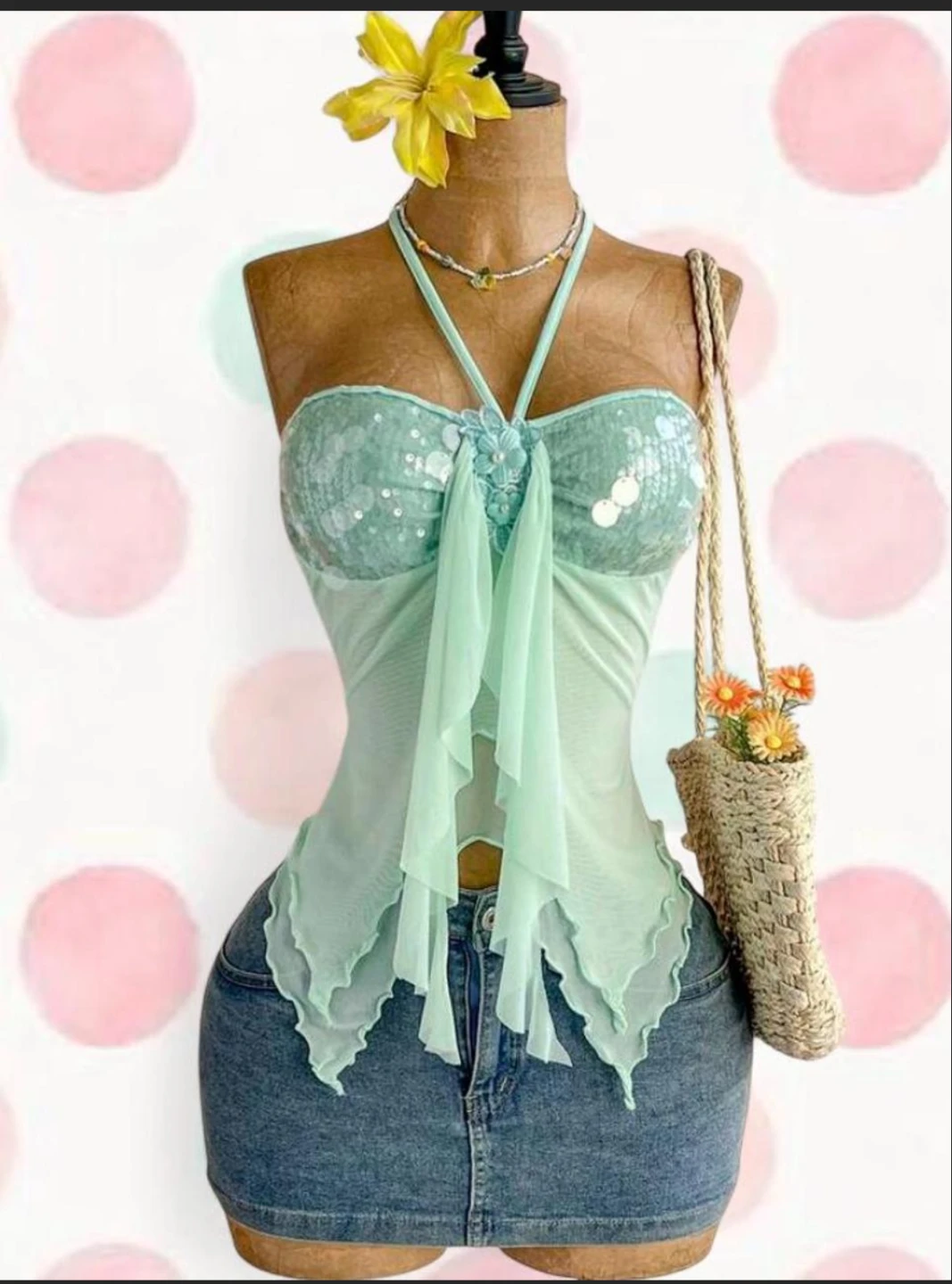 Sheer Halter Top