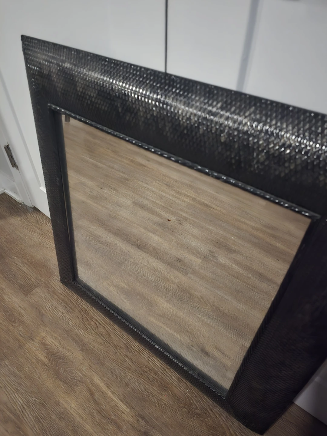 Black Textured Frame Mirror - photo 2