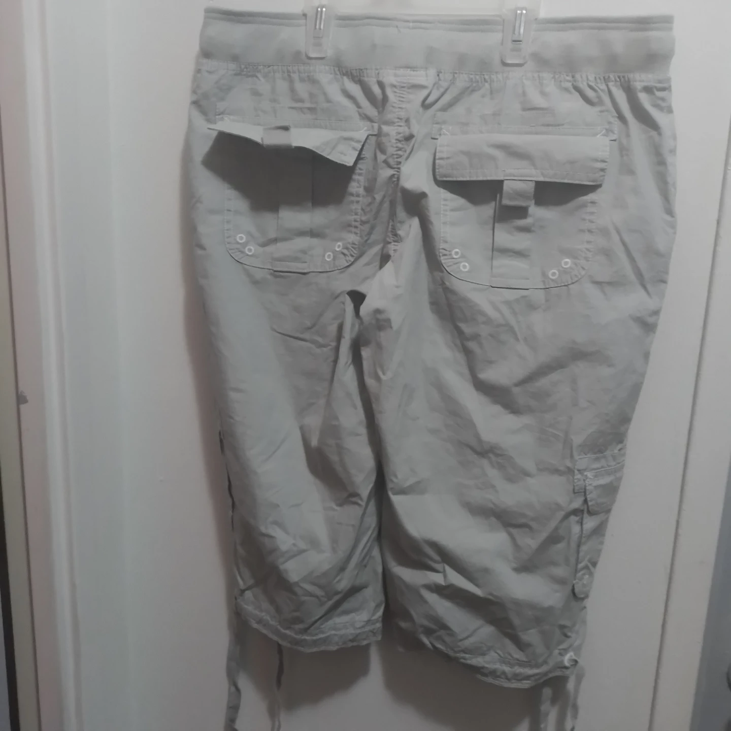 Women's Capris - Light Grey Cargo Pants - photo 4