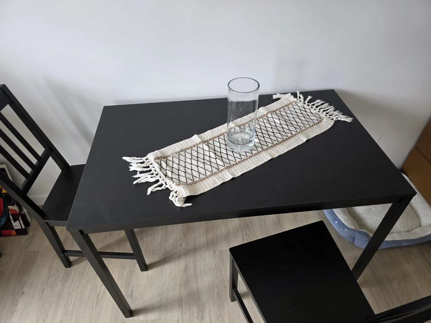 Black Dining Table with Two Chairs - photo 2