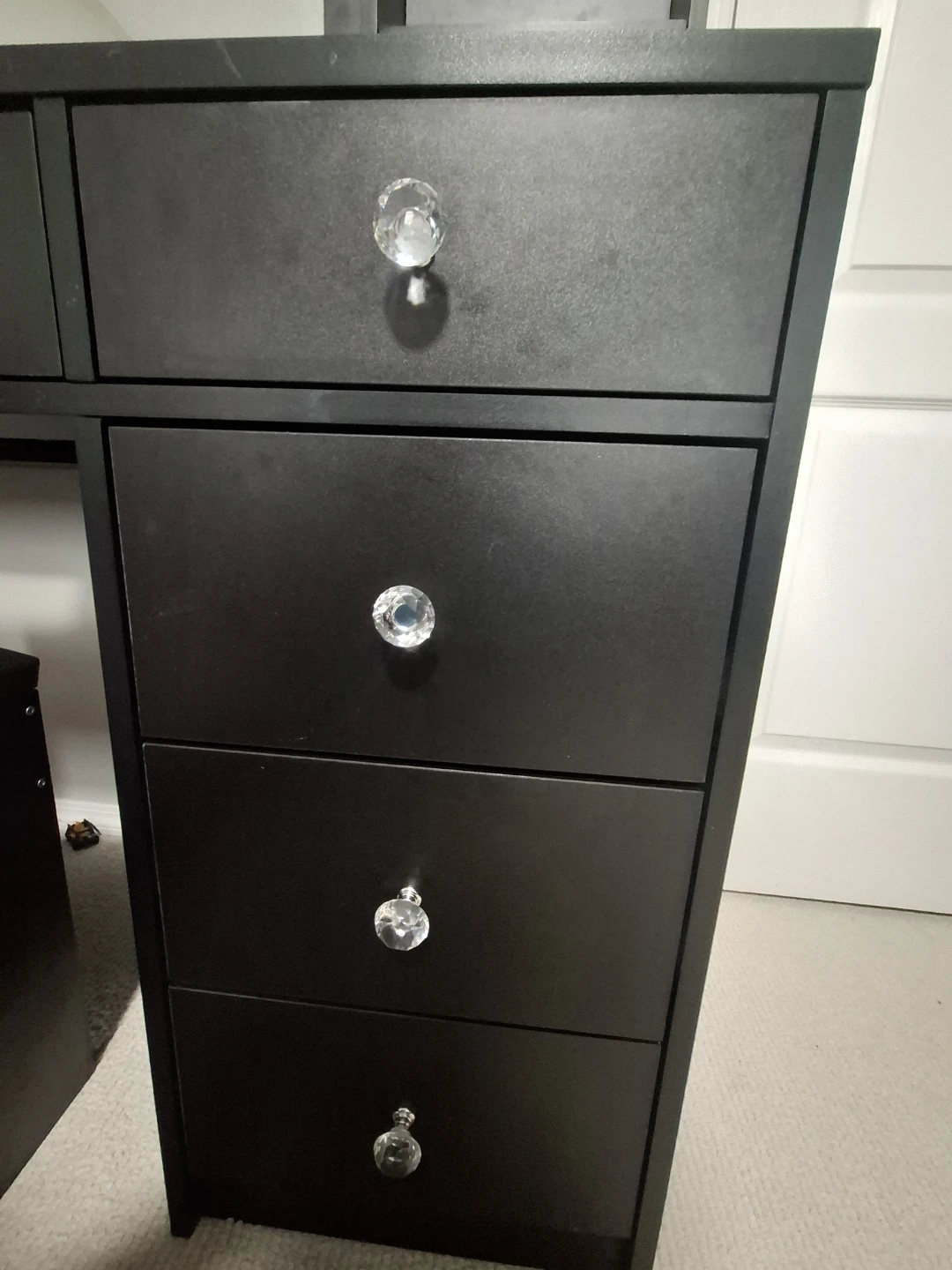 New Black Makeup Table with Lights and Stool - photo 5