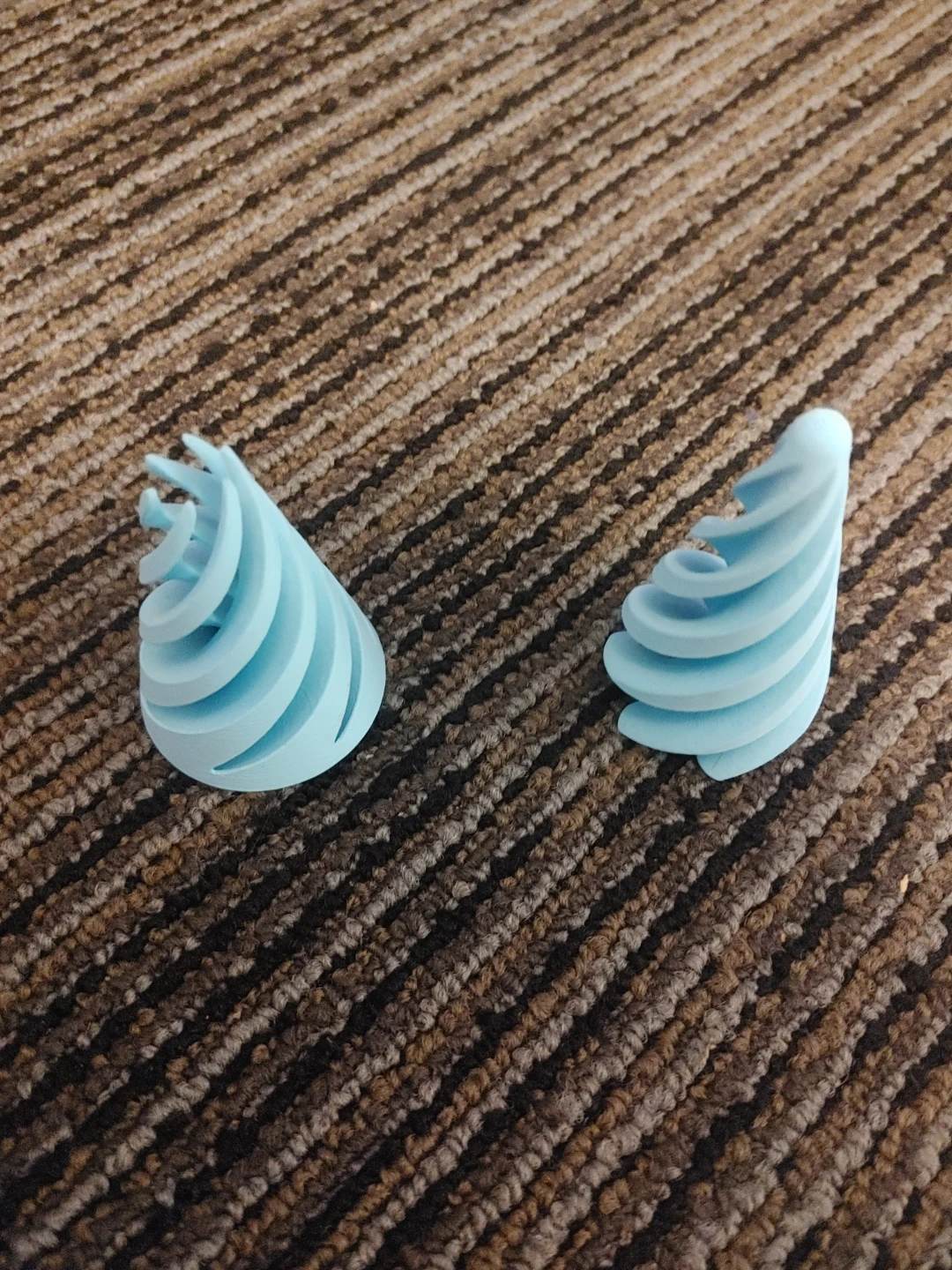 Cyan 3D Printed fidget Spirals - photo 2