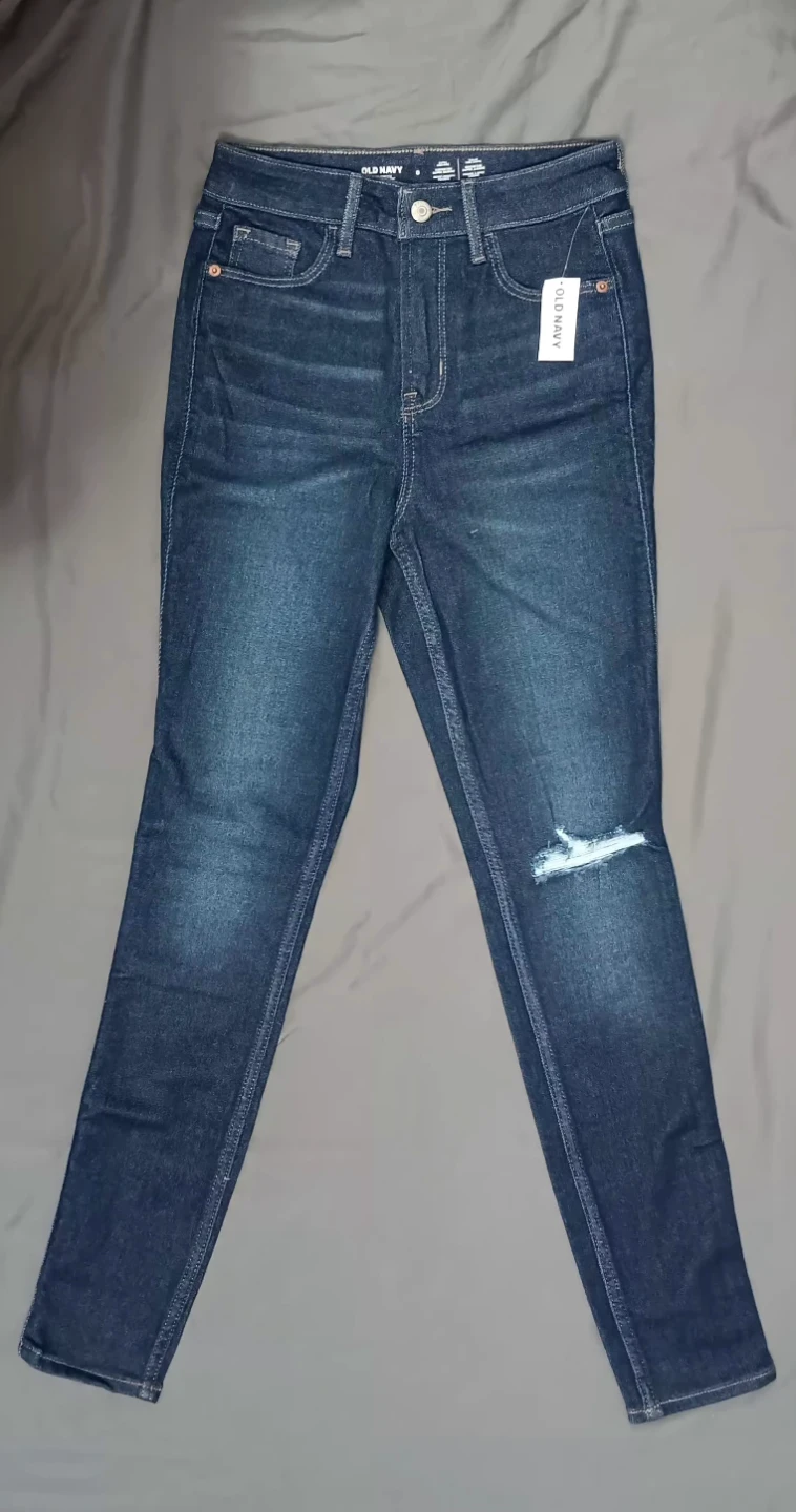 Old Navy Women's Dark Wash High-Waisted Jeans Size 0 - photo 2