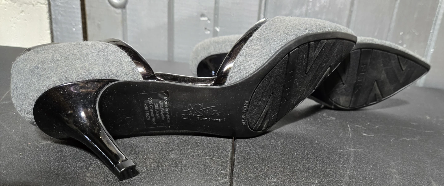LifeStride Grey Fabric Heels - Size 8 - photo 2