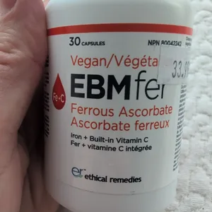 Ethical Remedies EBMfer Ferrous Ascorbate 30 Capsules