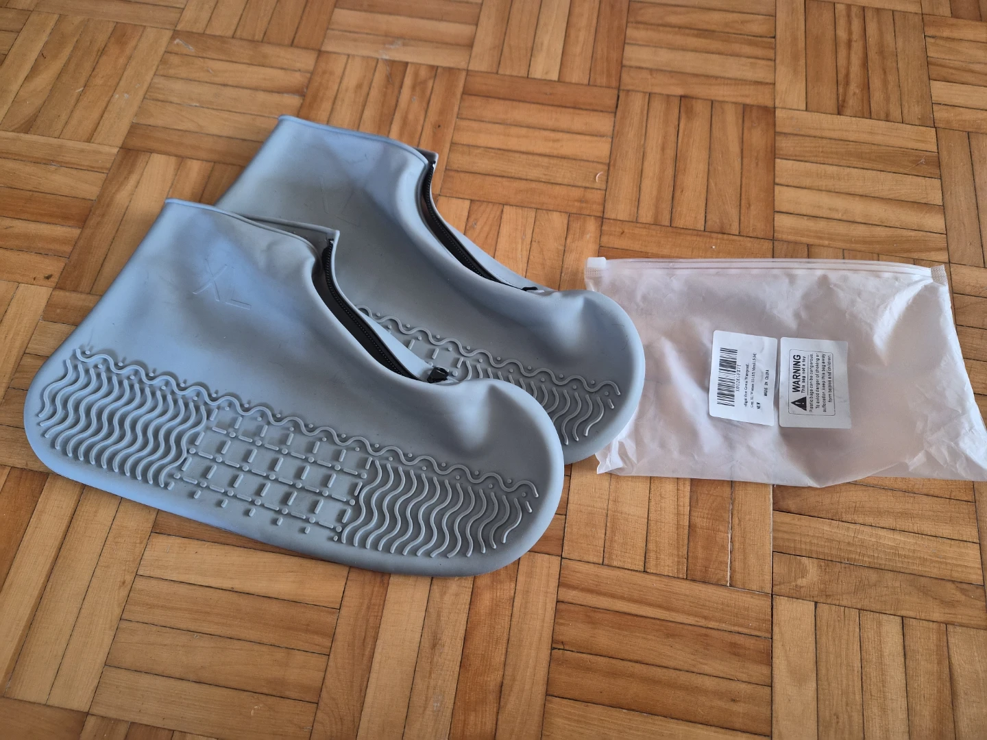 Grey Reusable Silicone Shoe Covers - Size XL