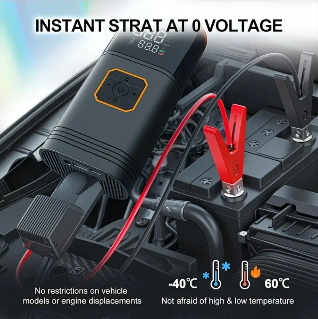 7-in-1 Air Inflator Jump Starter with LED Light - photo 3