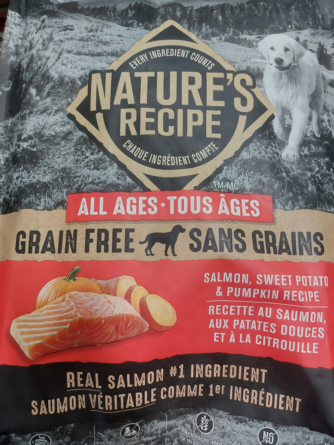 Nature's Recipe Grain Free Salmon, Sweet Potato 10lb - photo 3
