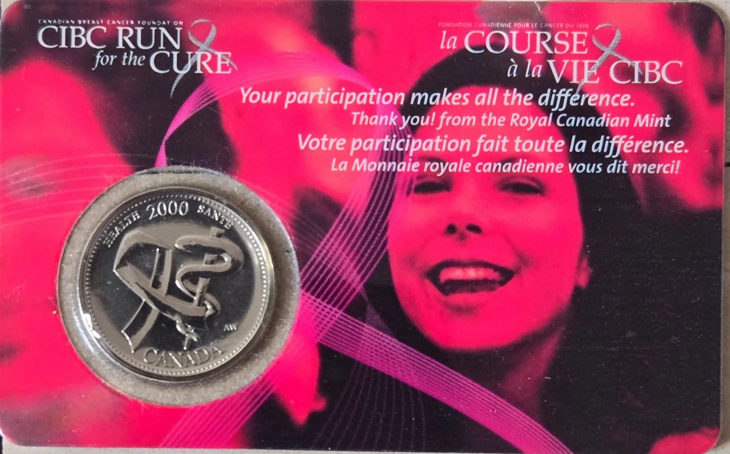 CIBC Run for the Cure 2000 'Health' Coin