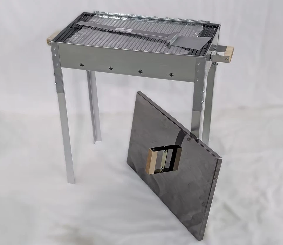 Heavy-Duty Stainless Steel Rectangular Charcoal BBQ Grill - photo 2