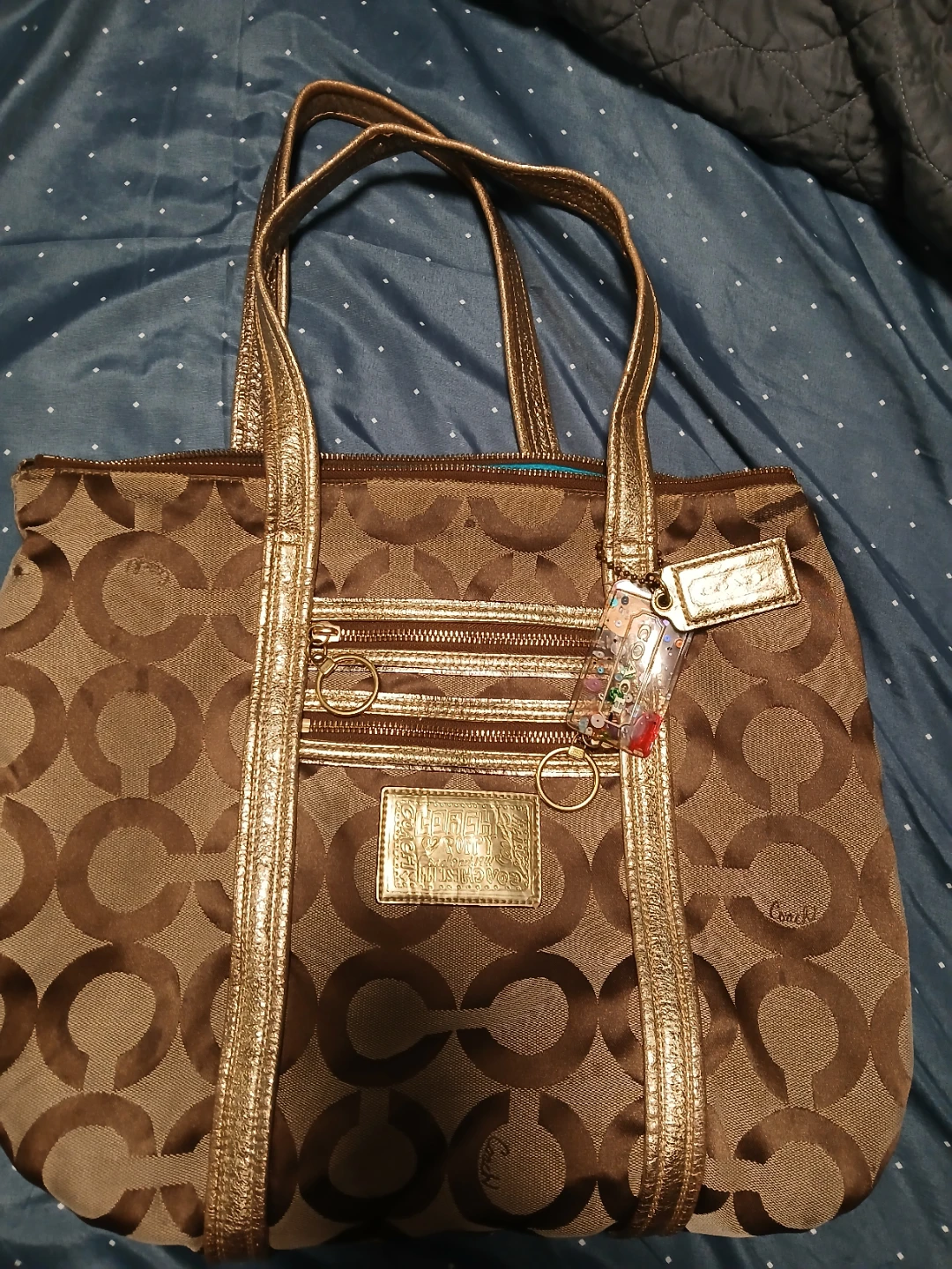 Coach Signature Pattern Tote Bag