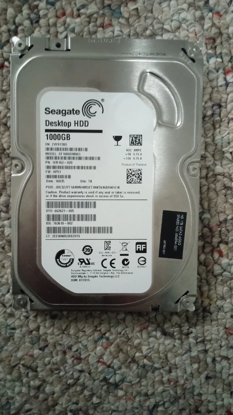 Seagate 1000GB Desktop HDD Internal Hard Drive