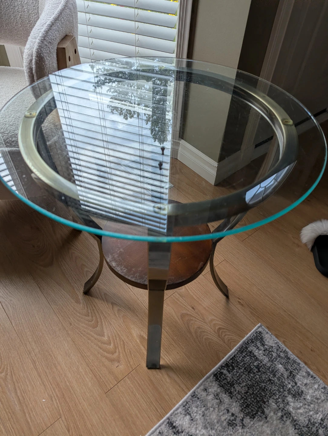 Round Glass side table