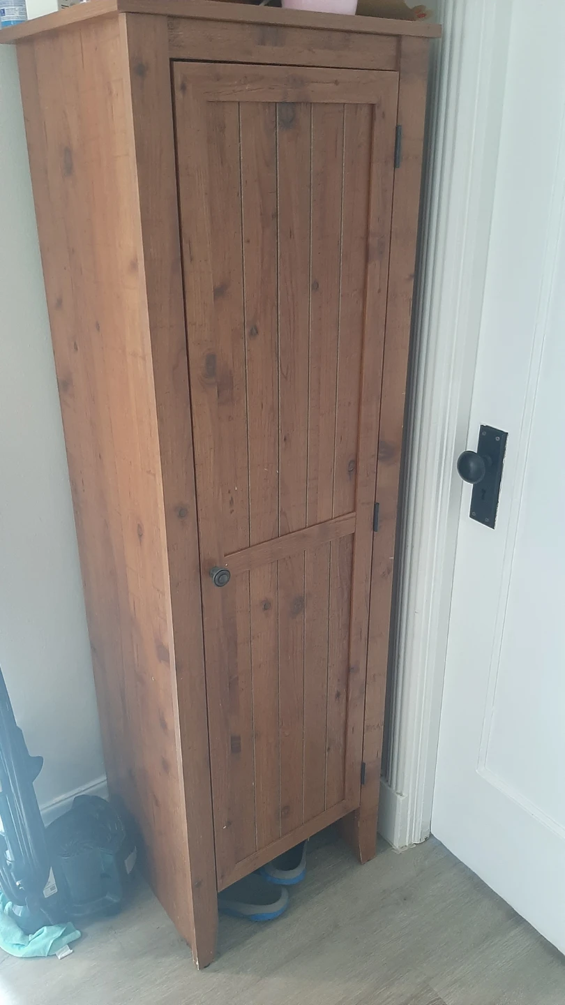 Tall Wooden Storage Cabinet