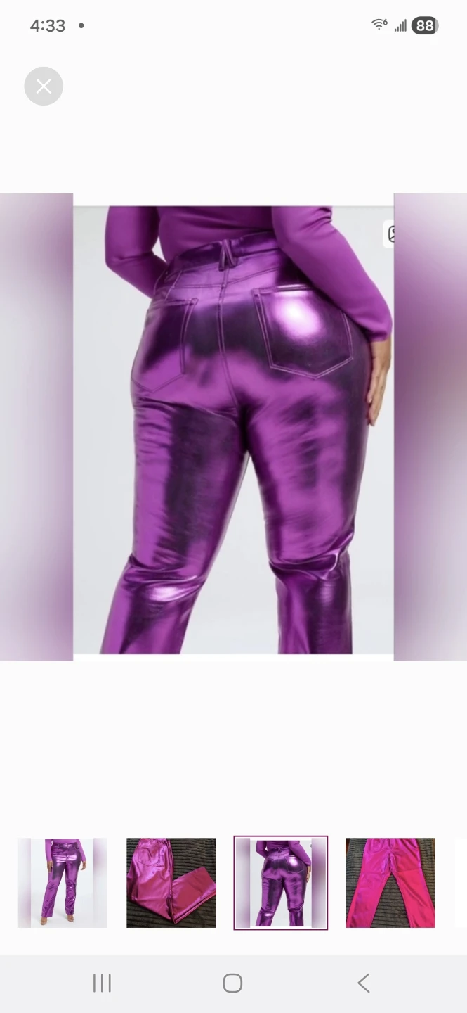 Good American Good Icon Vegan Leather Pants - photo 2