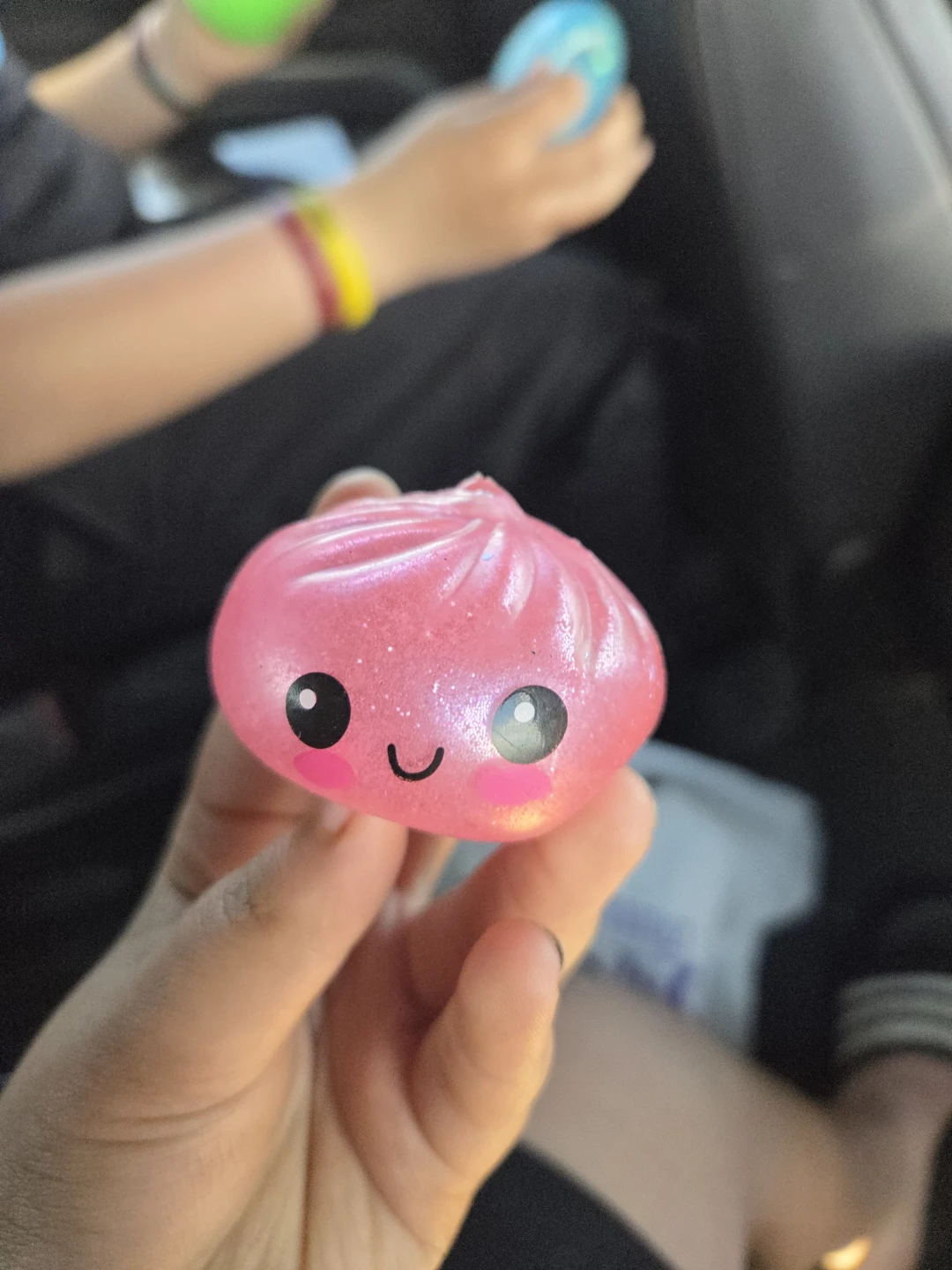 Ultra Rare Pink Glitter Mini Dumpling Squishy