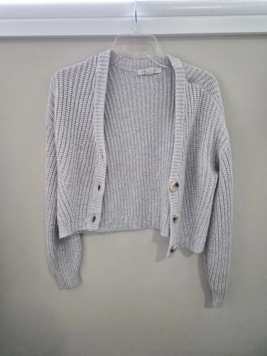 Aeropostale Grey Knit Cardigan