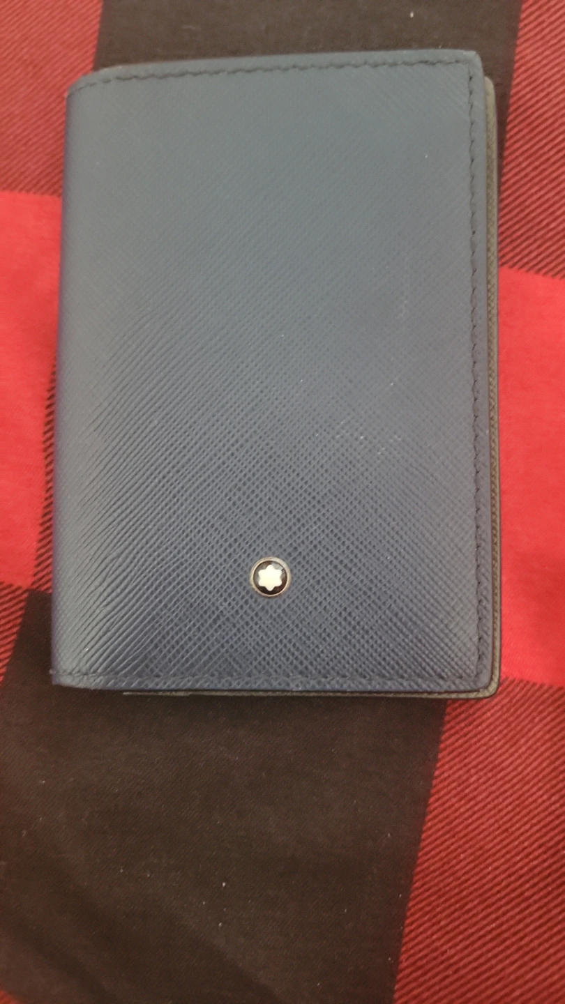 Brand New Montblanc Blue Leather Card Holder