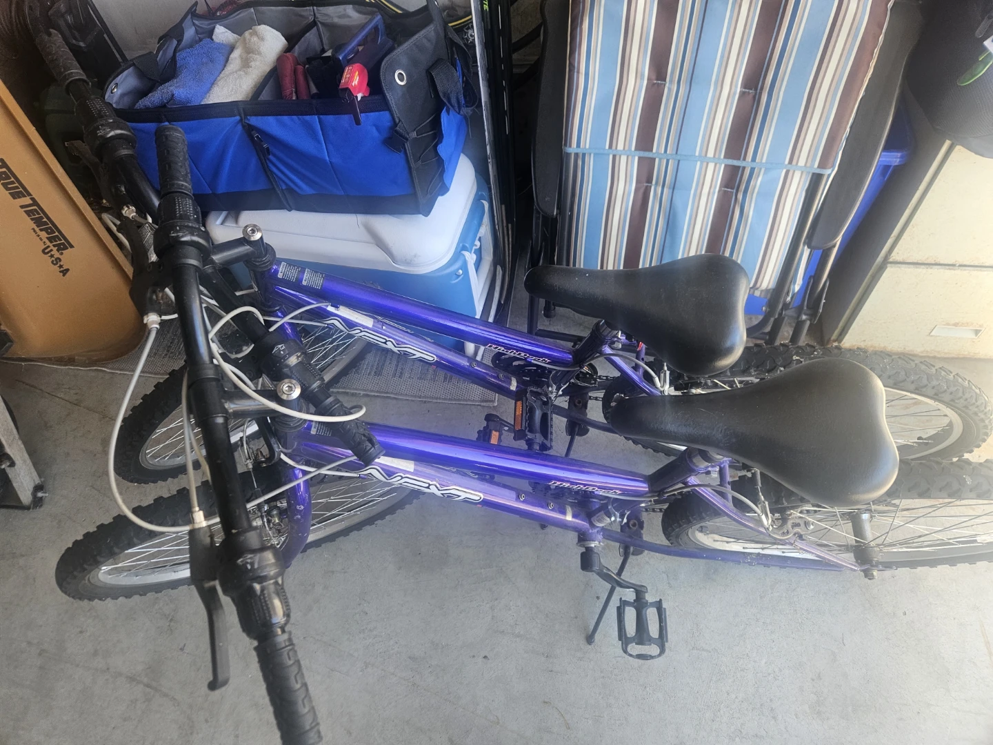 2 NEXT High Peak Purple Mountain Bikes