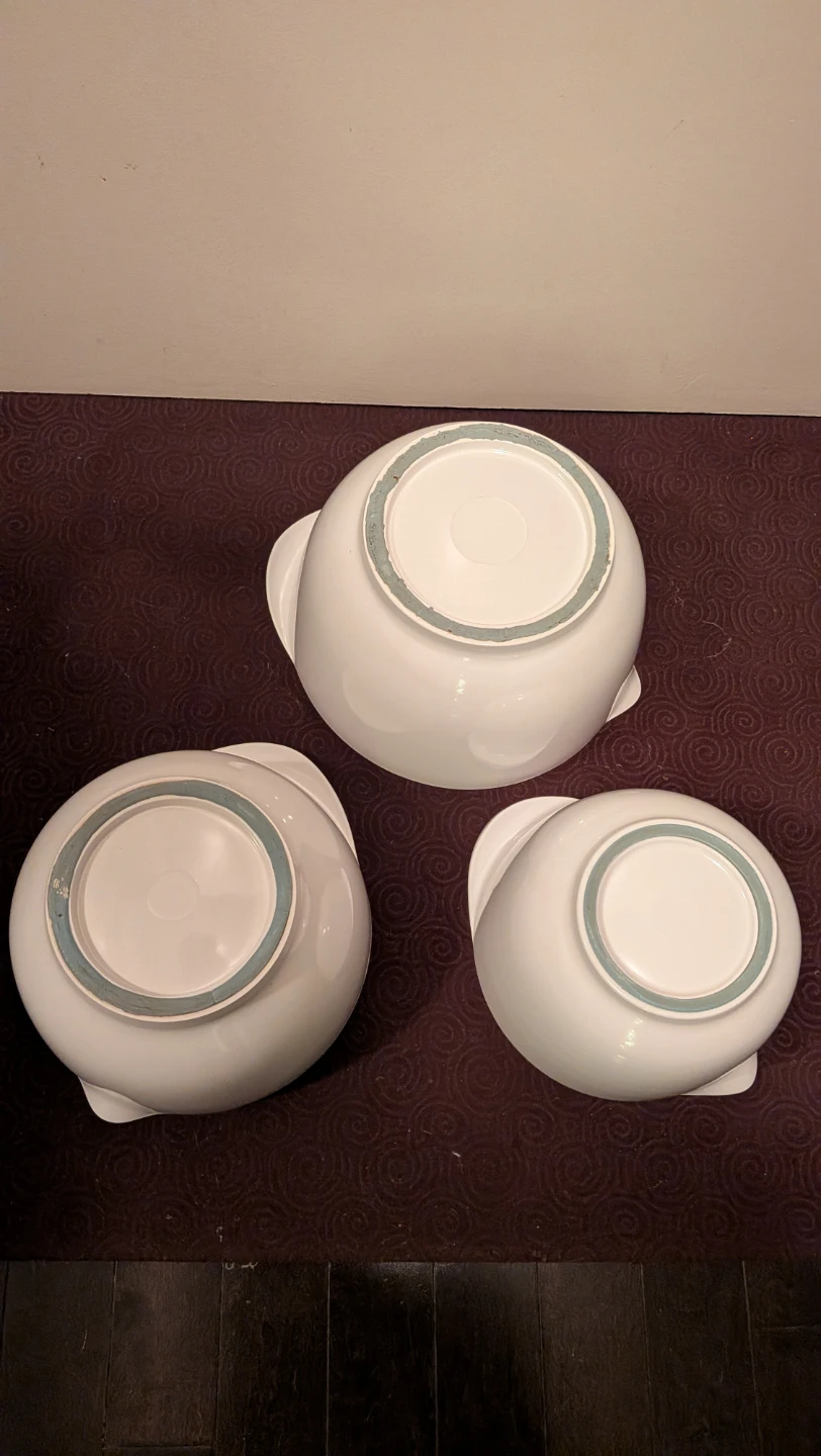 Set of 3 White Mixing Bowls - photo 3