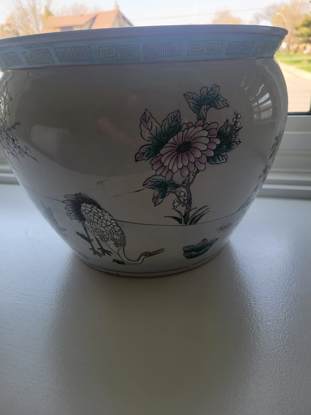Vintage Chinoiserie Fishbowl Planter - photo 5