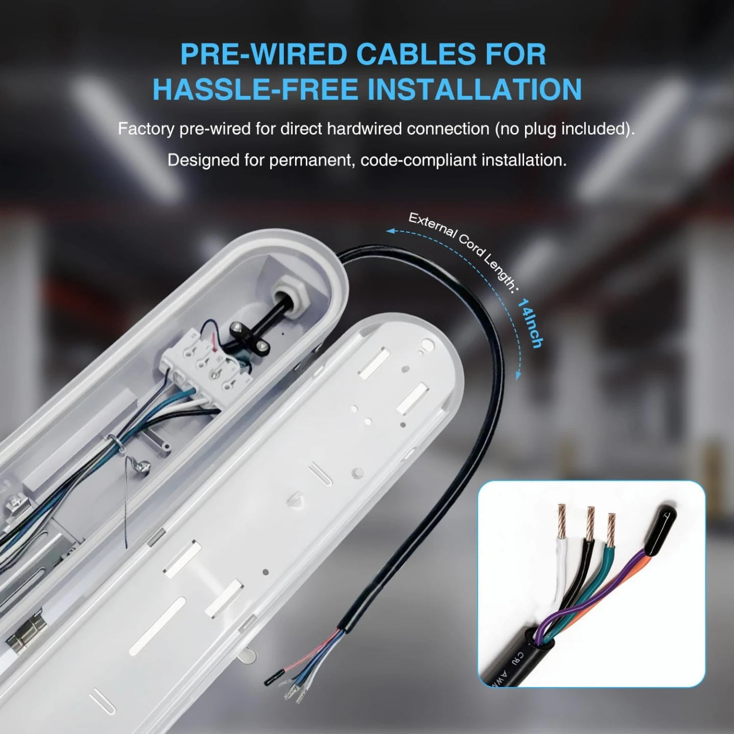 4ft LED Vapor Tight Light Fixtures 4 Pack New in Box - photo 4