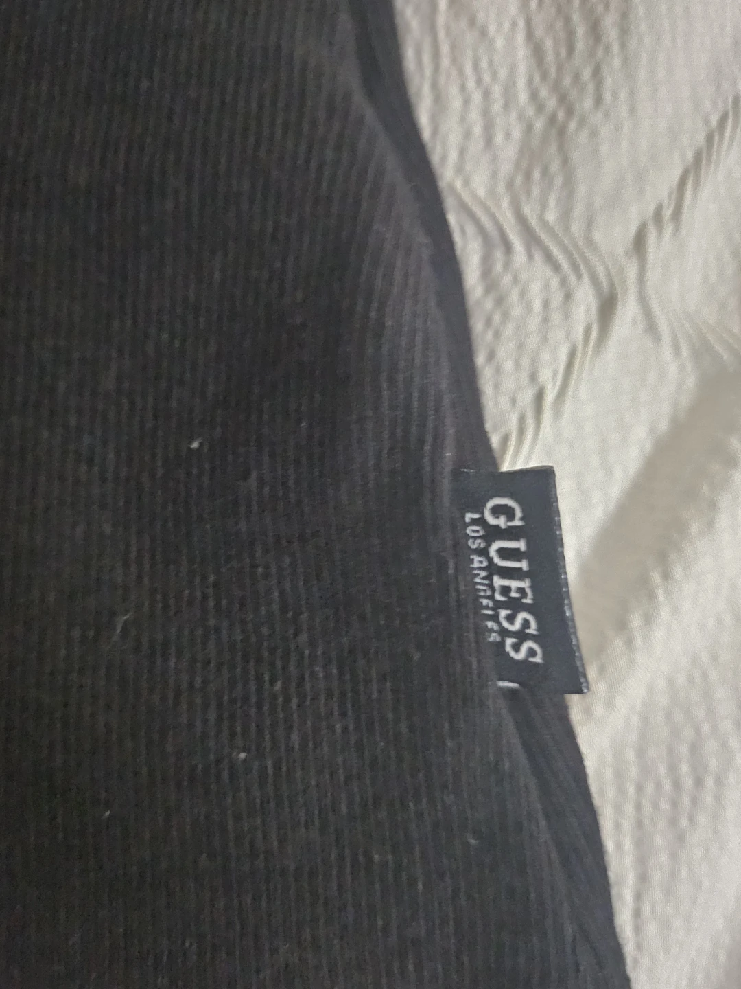 GUESS Los Angeles Black Ribbed T-Shirt - photo 4