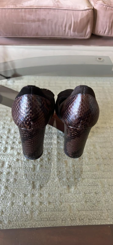 Massimo Dutti  brown Suede Heels - photo 3