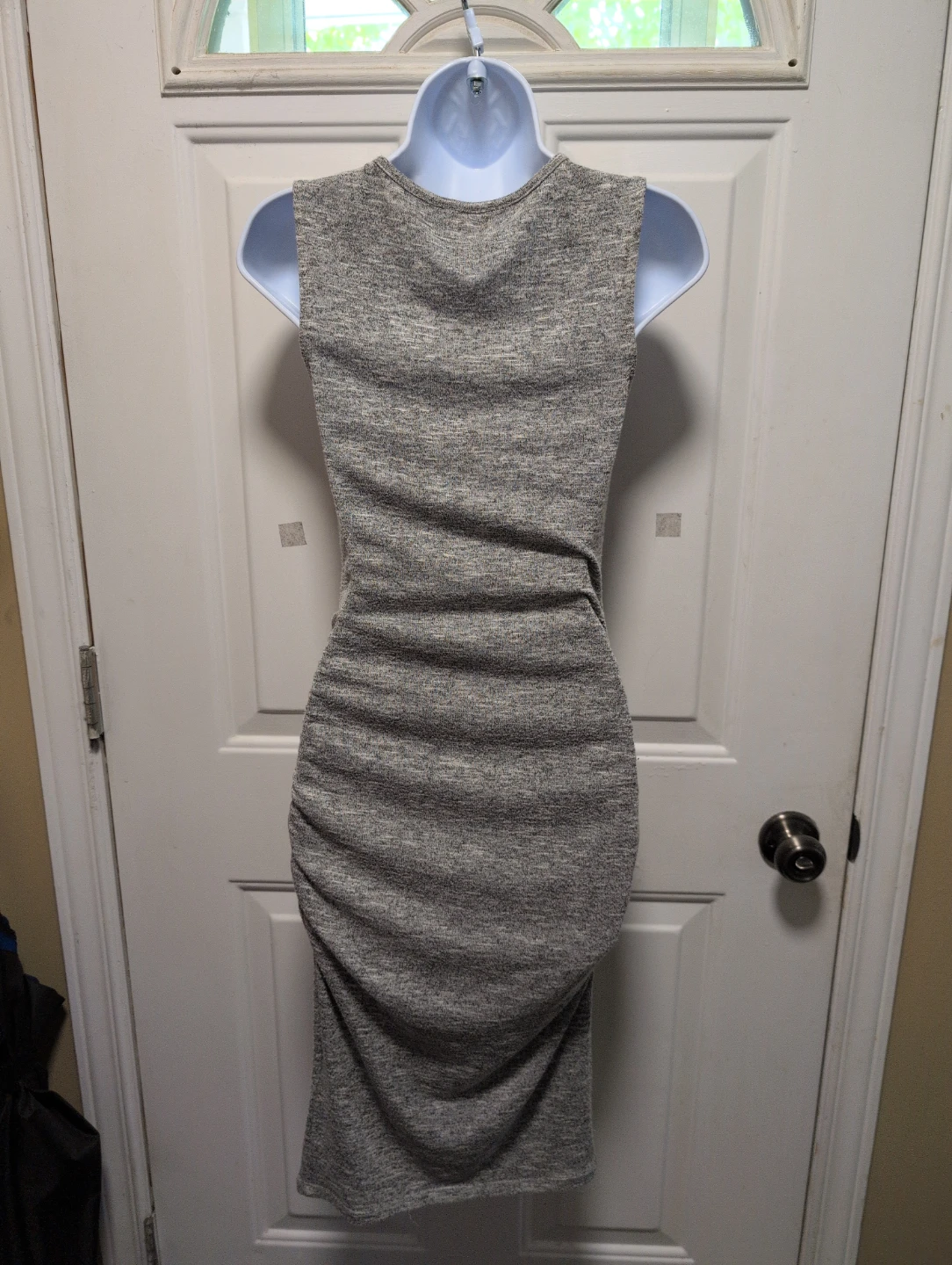 Joe Fresh Grey Ruched Sleeveless Dress XS/TP - photo 4
