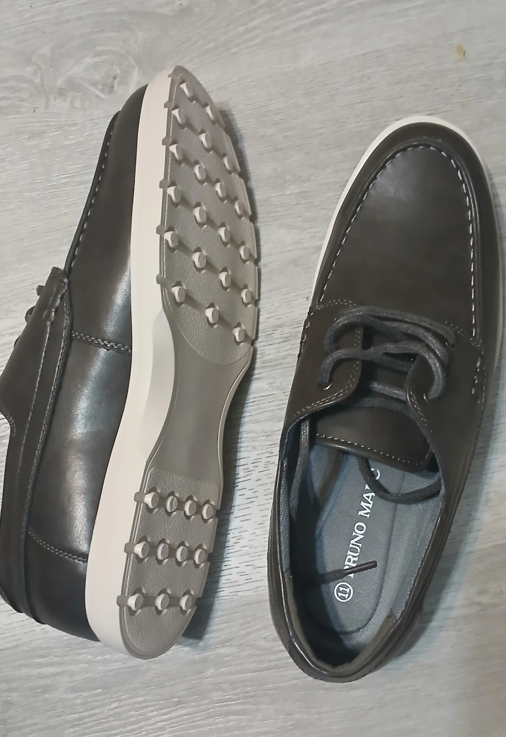 Bruno Marc Men's Boat Loafers Size 11 Grey - photo 2