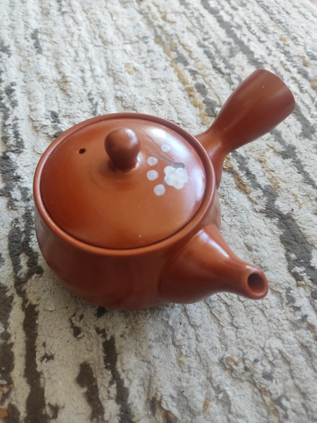 Small Ceramic Teapot with Cherry Blossom Design