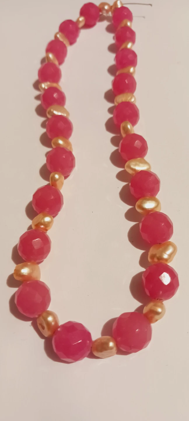 FOR JEWELRY MAKING Freshwater pearls & Pink beads strand - photo 2
