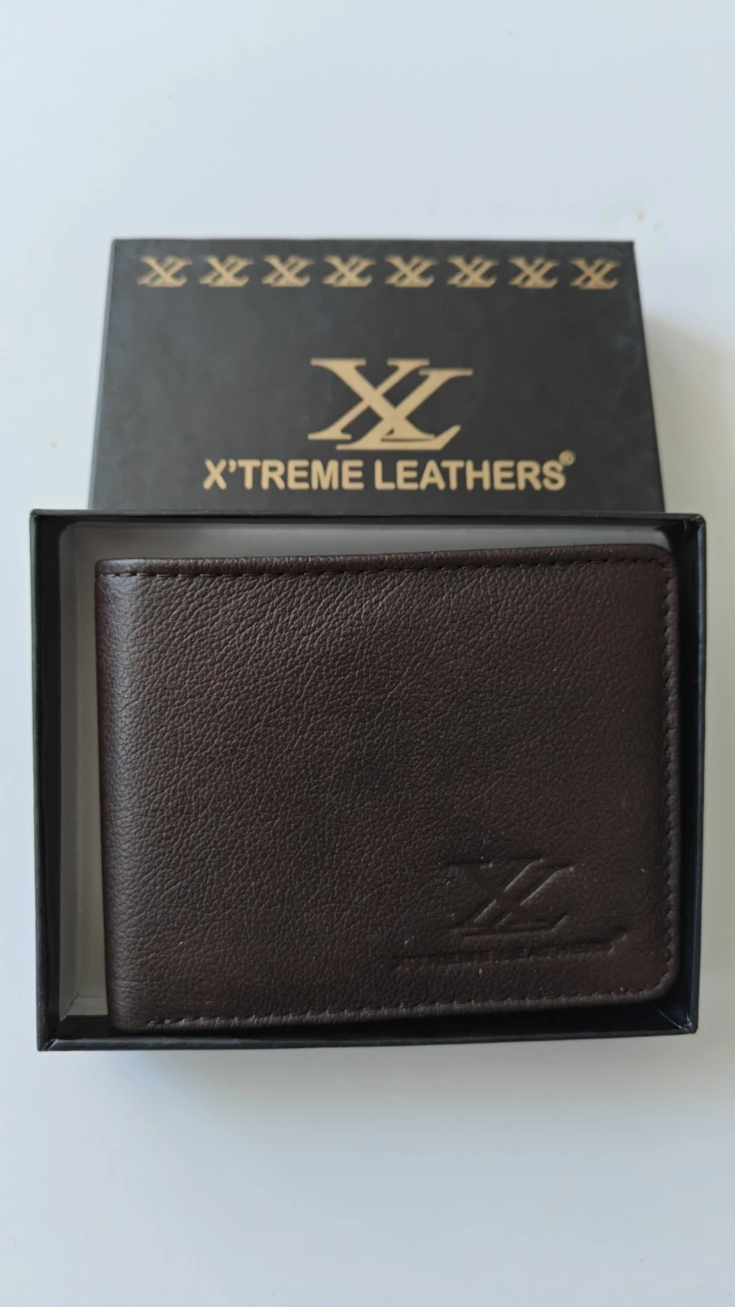 X'TREME LEATHERS Brown Bifold Wallet