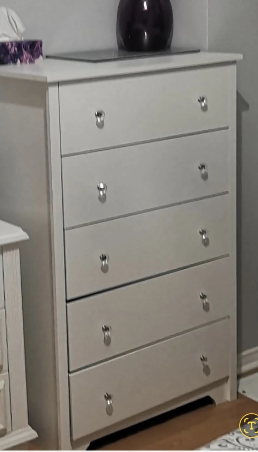 White 5-Drawer Dresser