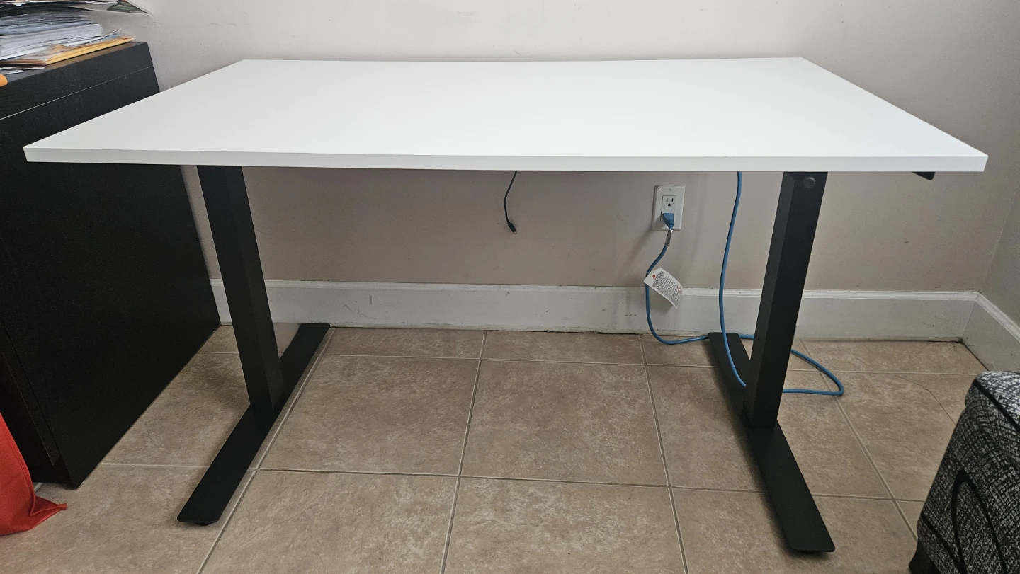Ikea White Manual Standing Desk