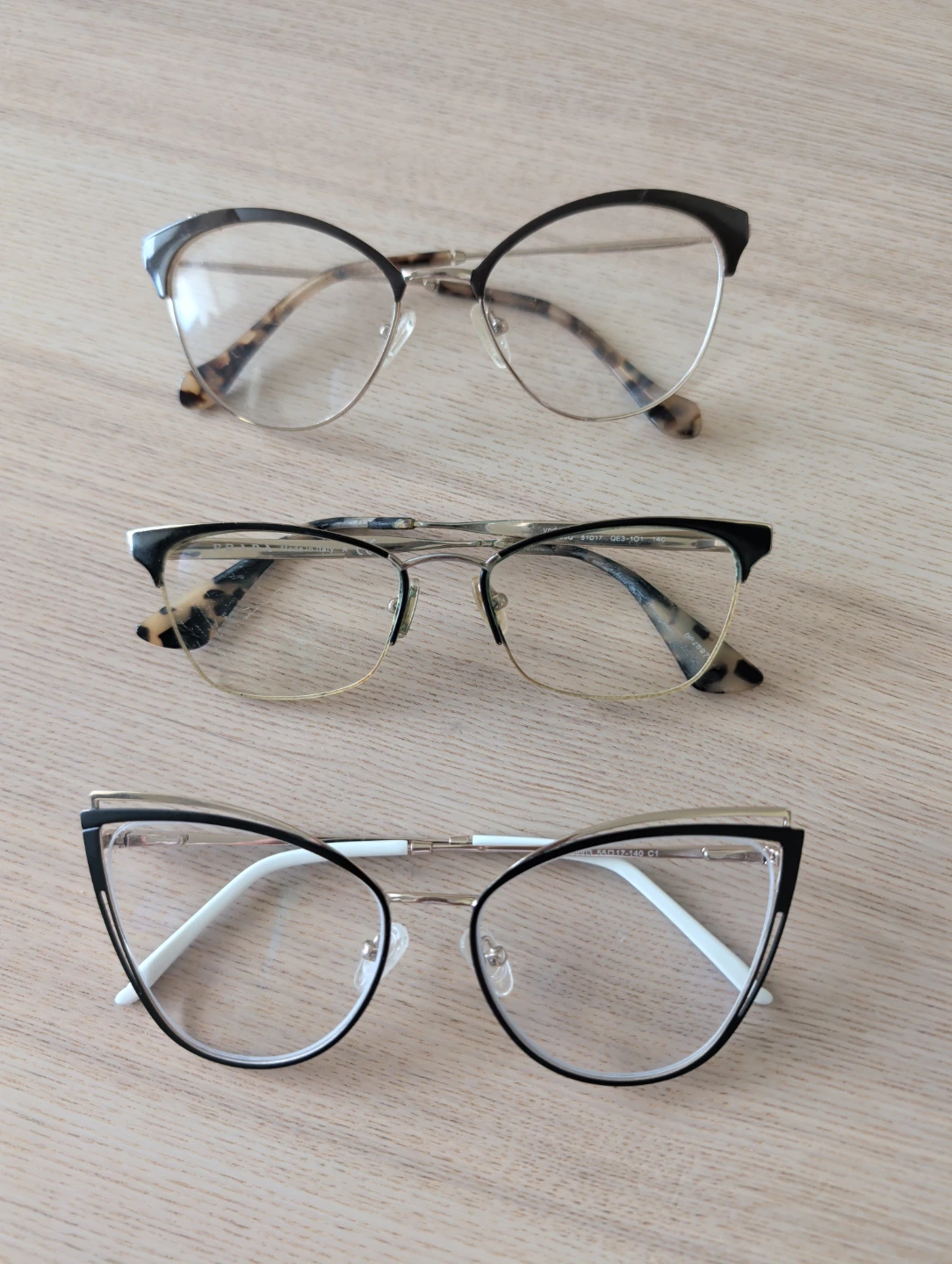 3 Pairs of Women's Cat-Eye Eyeglasses Frames