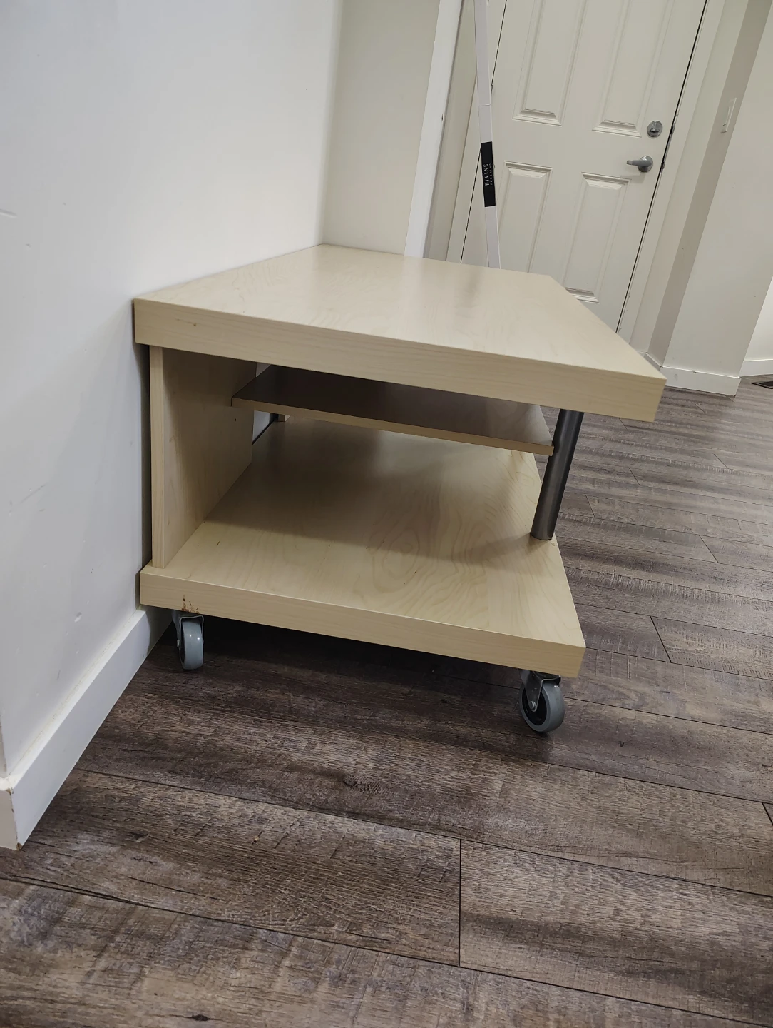 Wood Entertainment Stand with Wheels - photo 4