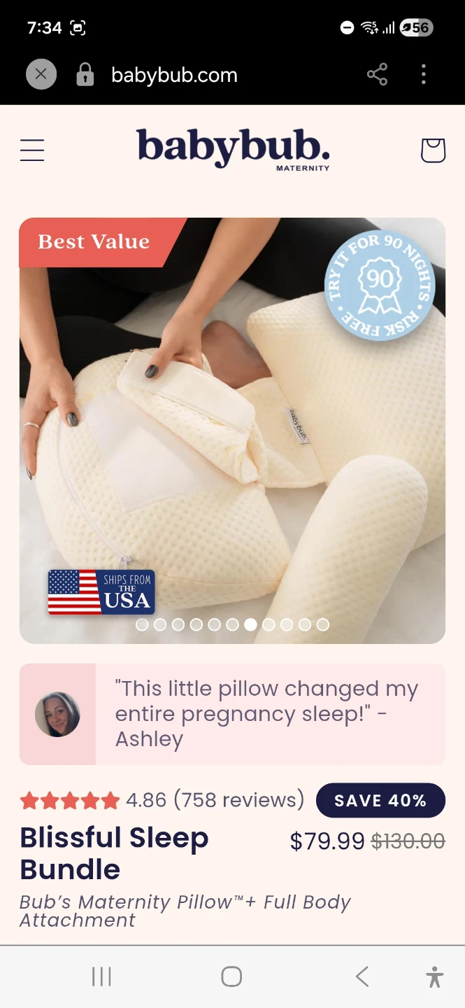 Babybub Blissful Sleep Bundle Maternity Pillow - photo 3