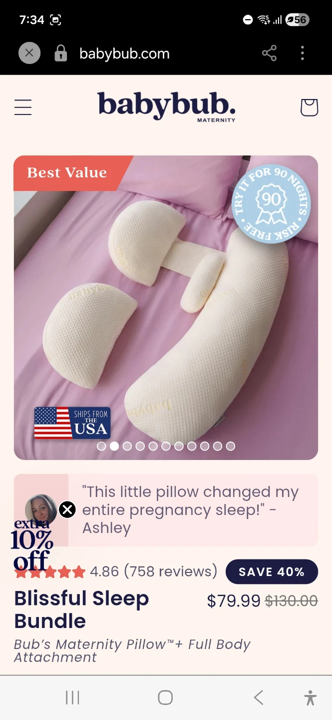 Babybub Blissful Sleep Bundle Maternity Pillow - photo 5