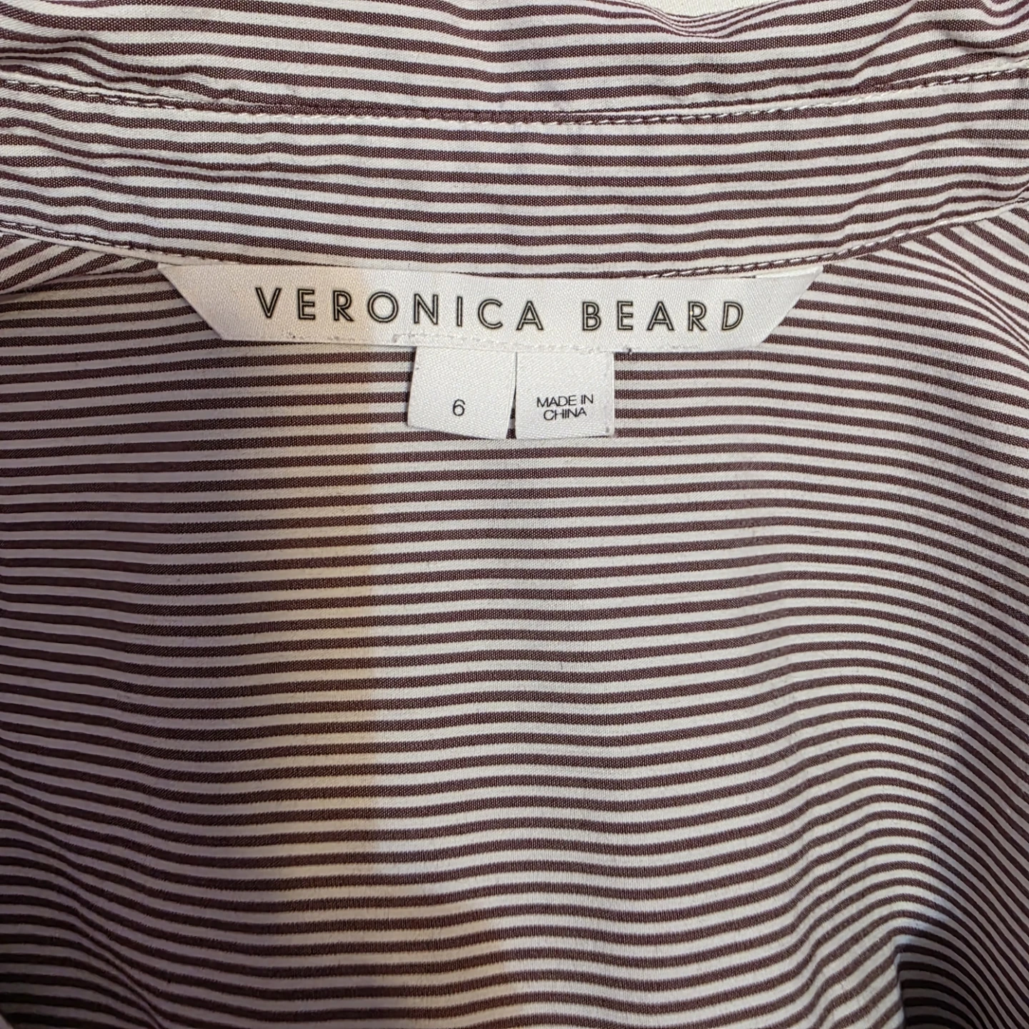 Women's Veronica Beard Striped Shirt Dress Size 6 - photo 5