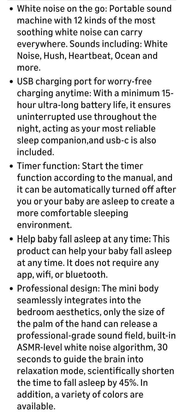 Portable Baby Sound Machine - Peach - photo 3