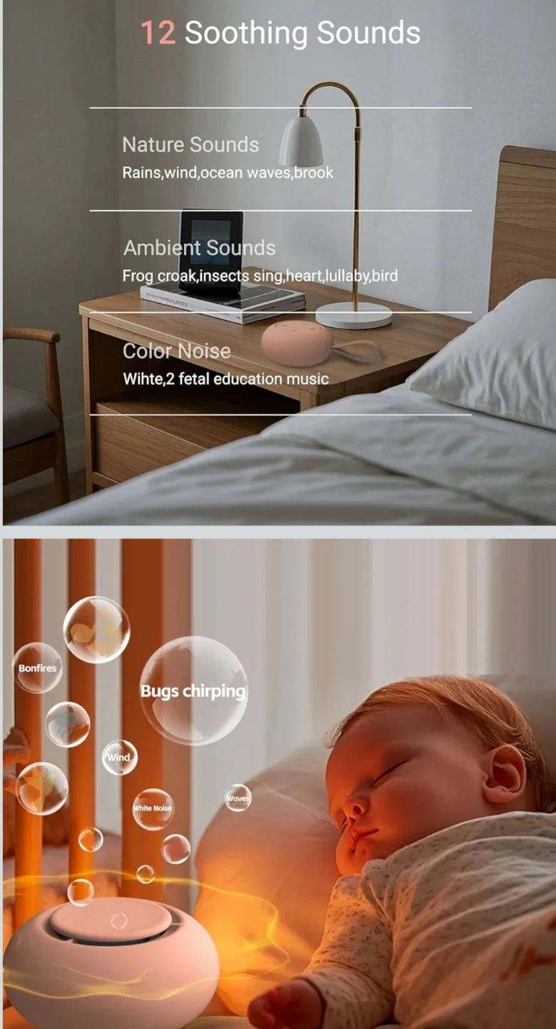 Portable Baby Sound Machine - Peach - photo 5