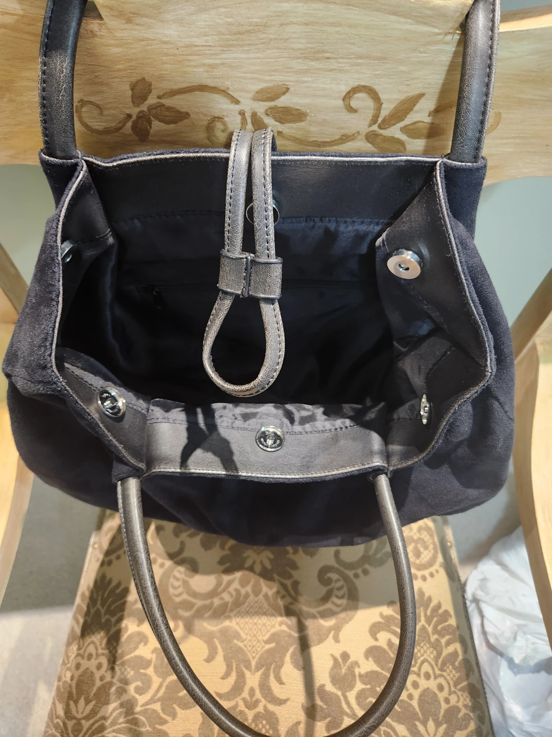 Fabric and leather bag - photo 2