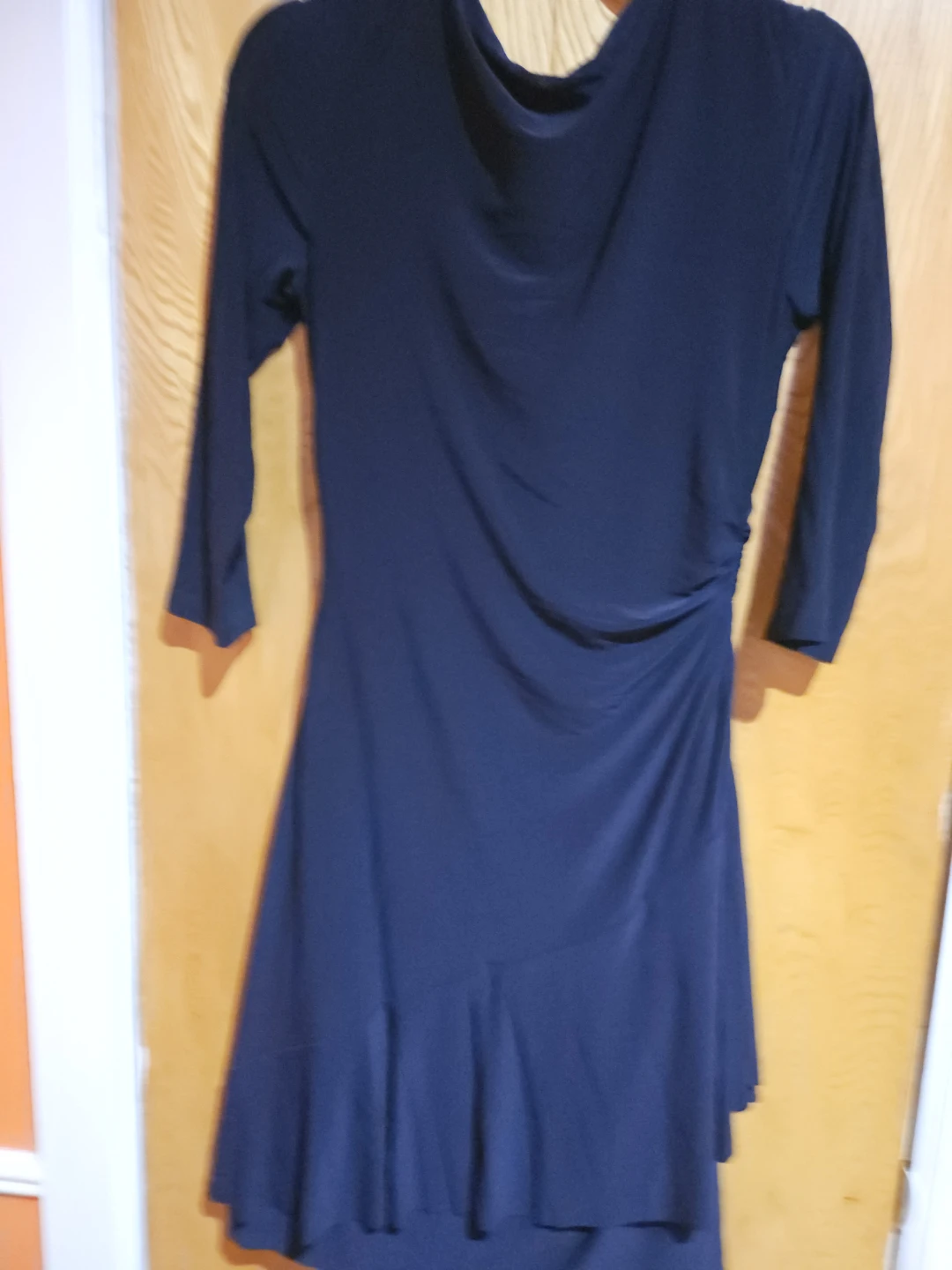 Ralph Lauren  Navy Blue Ruched Dress