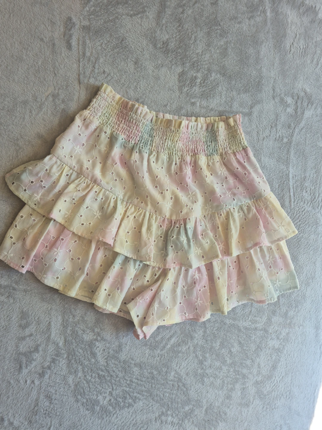 Free The Roses Tiered Ruffle Eyelet Skirt Size S - photo 5