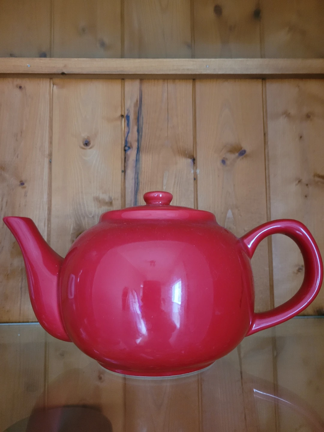 Red Ceramic Teapot