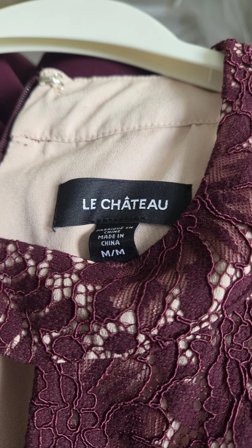Le Château Burgundy Lace Dress M - photo 2